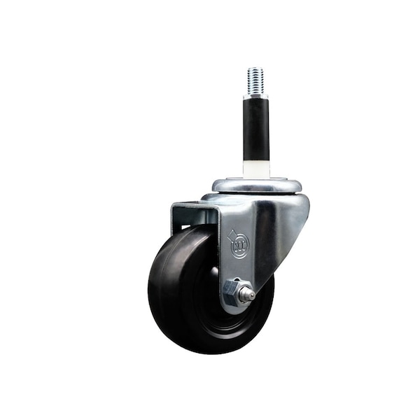 3'' Hard Rubber Wheel Swivel 7/8'' Expanding Stem Caster